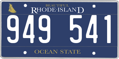 RI license plate 949541