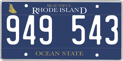 RI license plate 949543