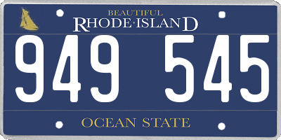 RI license plate 949545