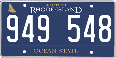 RI license plate 949548