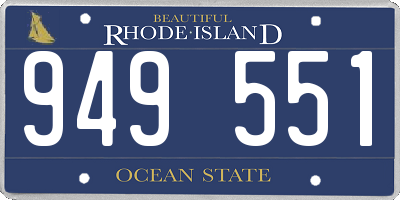 RI license plate 949551