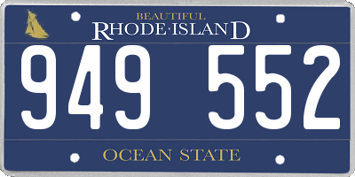 RI license plate 949552