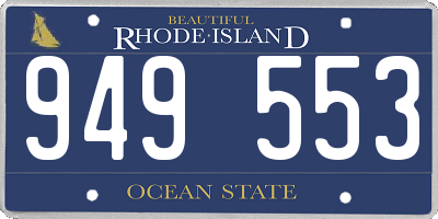 RI license plate 949553