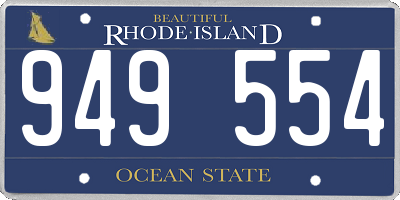 RI license plate 949554