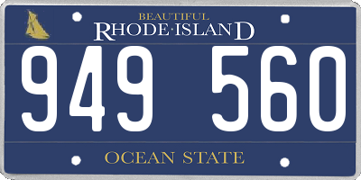 RI license plate 949560