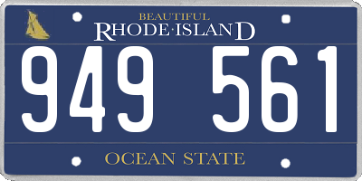 RI license plate 949561