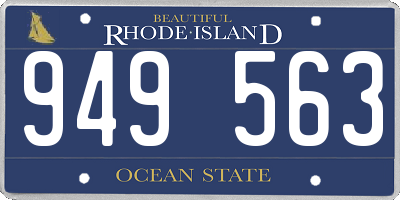 RI license plate 949563