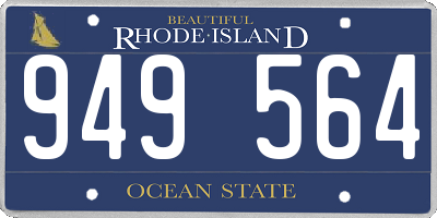 RI license plate 949564