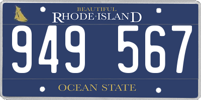 RI license plate 949567