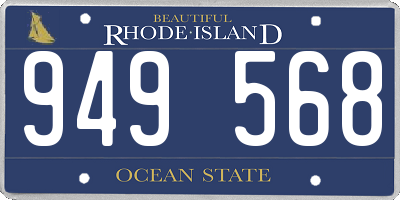 RI license plate 949568