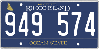 RI license plate 949574