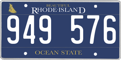 RI license plate 949576