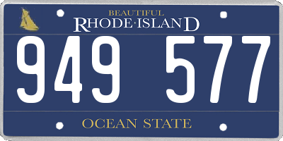 RI license plate 949577