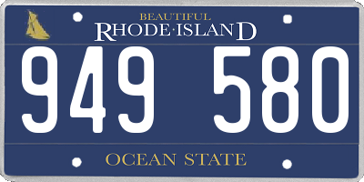 RI license plate 949580