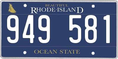 RI license plate 949581