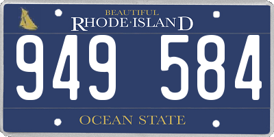 RI license plate 949584