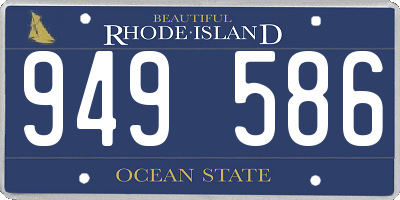 RI license plate 949586