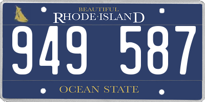 RI license plate 949587