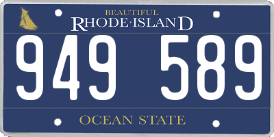 RI license plate 949589