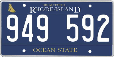 RI license plate 949592