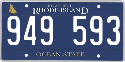 RI license plate 949593