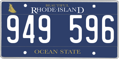 RI license plate 949596