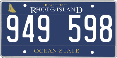 RI license plate 949598