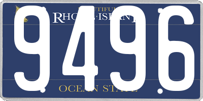 RI license plate 9496