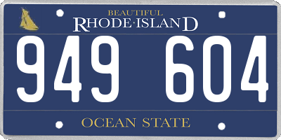 RI license plate 949604