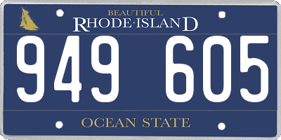 RI license plate 949605