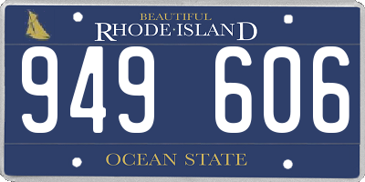 RI license plate 949606