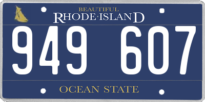 RI license plate 949607