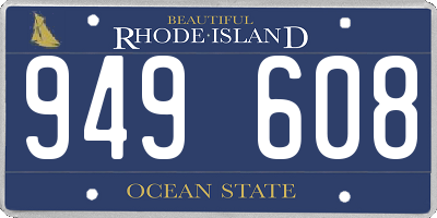 RI license plate 949608