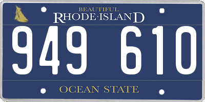 RI license plate 949610