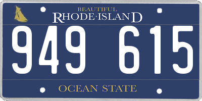 RI license plate 949615