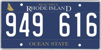 RI license plate 949616