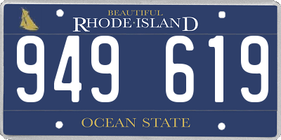 RI license plate 949619