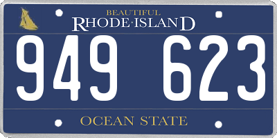 RI license plate 949623