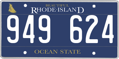 RI license plate 949624