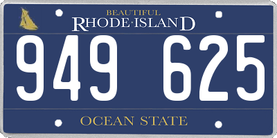 RI license plate 949625