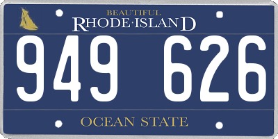 RI license plate 949626