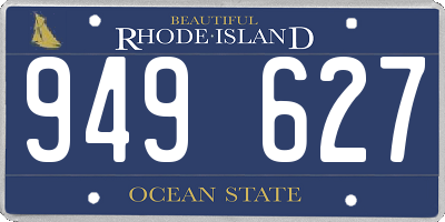 RI license plate 949627