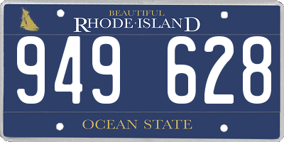 RI license plate 949628