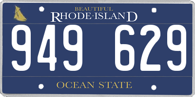 RI license plate 949629