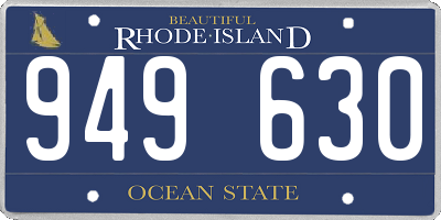 RI license plate 949630
