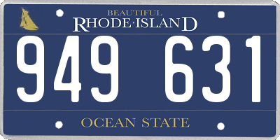 RI license plate 949631