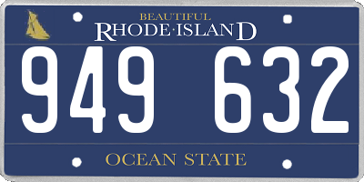 RI license plate 949632