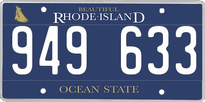 RI license plate 949633