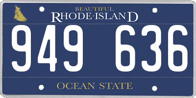 RI license plate 949636