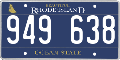 RI license plate 949638